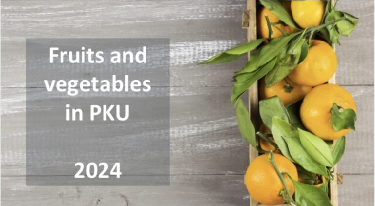 Fruit and Vegetables in PKU 2024 - The National Society for ...