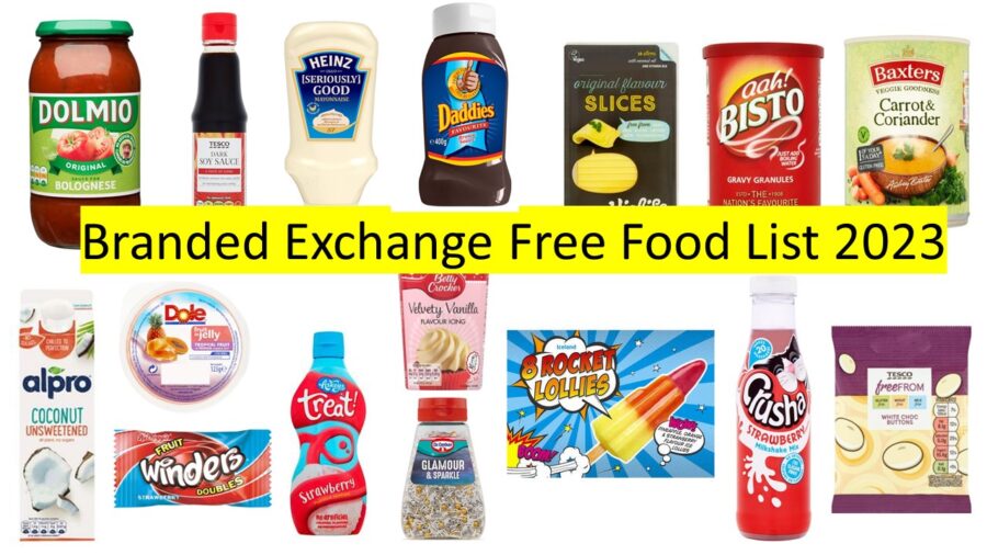 Branded Exchange Free Foods List